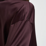 Camicia donna Alessia con chiusura gioiello vino 7913A AUBERGINE DANAME 