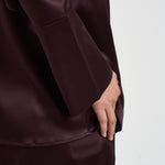 Camicia donna Alessia con chiusura gioiello vino 7913A AUBERGINE DANAME 