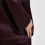 Camicia donna Alessia con chiusura gioiello vino 7913A AUBERGINE DANAME 