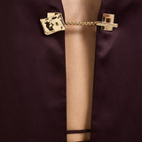 Camicia donna Alessia con chiusura gioiello vino 7913A AUBERGINE DANAME 