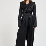 Blusa donna Alexa con fusciacca nera 7918S BLACK DANAME 