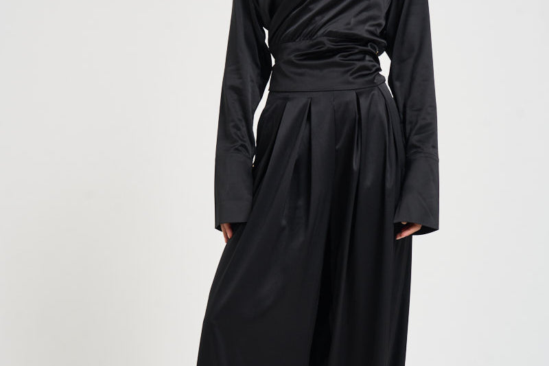 Blusa donna Alexa con fusciacca nera 7918S BLACK DANAME 