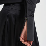 Blusa donna Alexa con fusciacca nera 7918S BLACK DANAME 