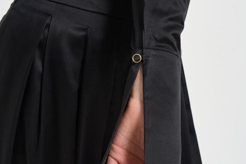 Blusa donna Alexa con fusciacca nera 7918S BLACK DANAME 