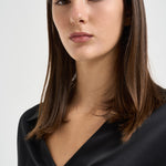 Blusa donna Alexa con fusciacca nera 7918S BLACK DANAME 