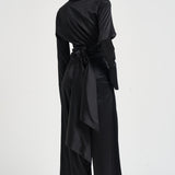 Blusa donna Alexa con fusciacca nera 7918S BLACK DANAME 