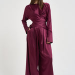 Blusa donna Xenia incrociata magenta 7919S BORDEAUX DANAME 