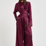 Blusa donna Xenia incrociata magenta 7919S BORDEAUX DANAME 