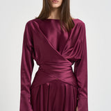 Blusa donna Xenia incrociata magenta 7919S BORDEAUX DANAME 