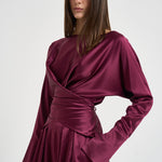 Blusa donna Xenia incrociata magenta 7919S BORDEAUX DANAME 