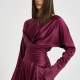 Blusa donna Xenia incrociata magenta 7919S BORDEAUX DANAME 