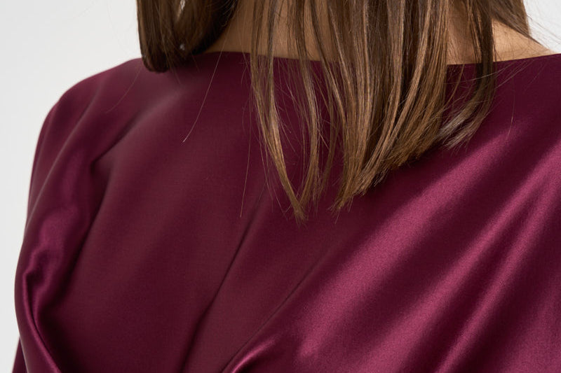 Blusa donna Xenia incrociata magenta 7919S BORDEAUX DANAME 