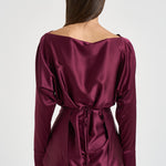 Blusa donna Xenia incrociata magenta 7919S BORDEAUX DANAME 