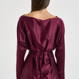 Blusa donna Xenia incrociata magenta 7919S BORDEAUX DANAME 