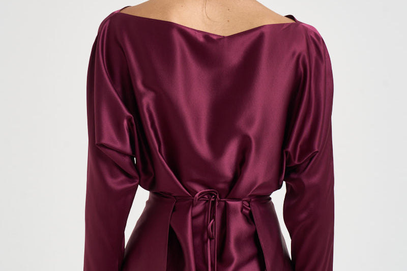 Blusa donna Xenia incrociata magenta 7919S BORDEAUX DANAME 