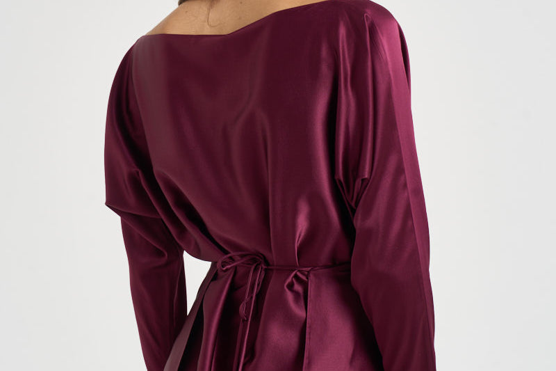 Blusa donna Xenia incrociata magenta 7919S BORDEAUX DANAME 