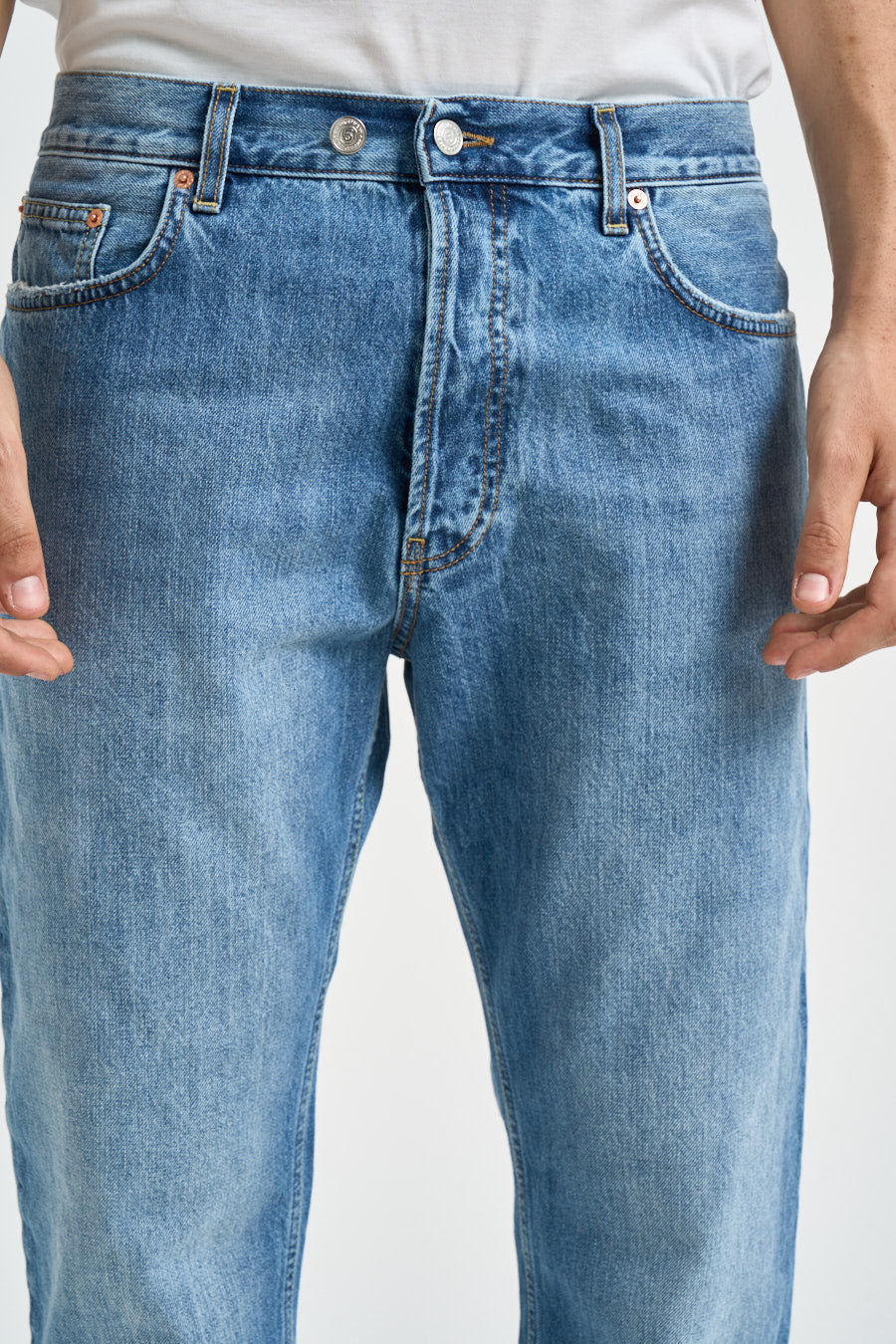 Jeans uomo Musso tapered in denim chiaro MUSSO UP518DF0089 DEPARTMENT FIVE 