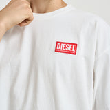 T-shirt uomo girocollo con logo bianca A14947 0NIAR100 DIESEL 