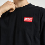 T-shirt uomo girocollo con logo nera A14947 0NIAR9XX DIESEL 