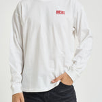 T-shirt uomo manica lunga bianca A20037 0EPCA100 DIESEL 