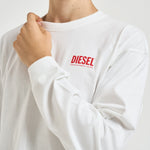 T-shirt uomo manica lunga bianca A20037 0EPCA100 DIESEL 
