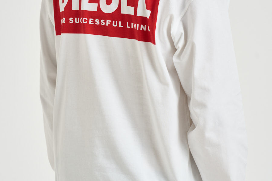 T-shirt uomo manica lunga bianca A20037 0EPCA100 DIESEL 