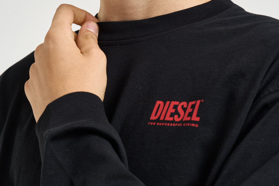 T-shirt uomo manica lunga nera A20037 0EPCA9XX DIESEL 