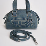 Borsa donna 1DR Dome in denim blu chiaro X10920 P9345HA001 DIESEL 