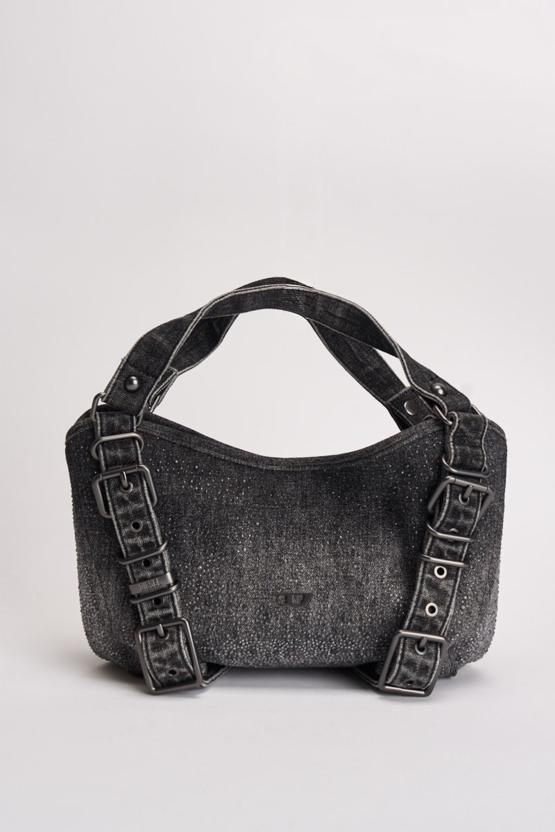 Borsa donna D-One piccola in denim nera X10930 P9403T8013 DIESEL 