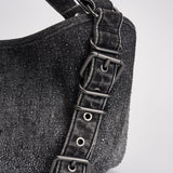 Borsa donna D-One piccola in denim nera X10930 P9403T8013 DIESEL 