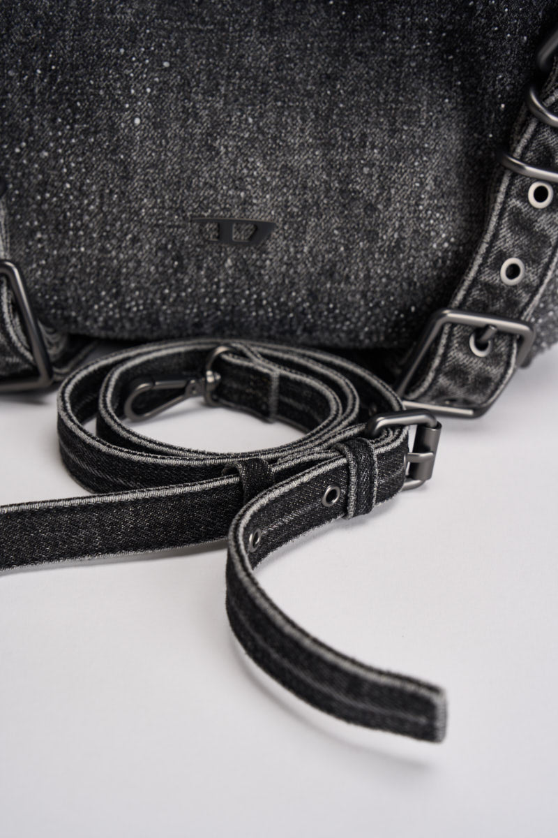 Borsa donna D-One piccola in denim nera X10930 P9403T8013 DIESEL 