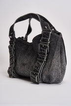 Borsa donna D-One piccola in denim nera X10930 P9403T8013 DIESEL 
