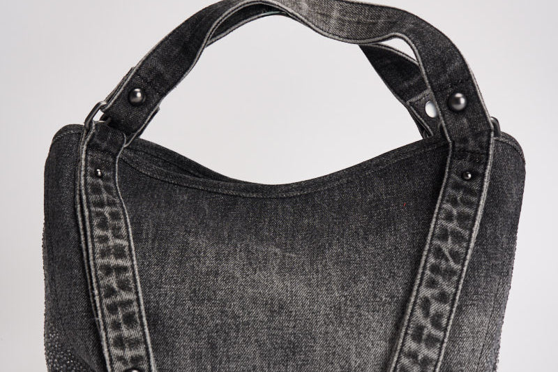 Borsa donna D-One piccola in denim nera X10930 P9403T8013 DIESEL 