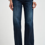 Jeans donna dritto Jacklyn in denim blu scuro DP427 DF0310DMS2 DONDUP 