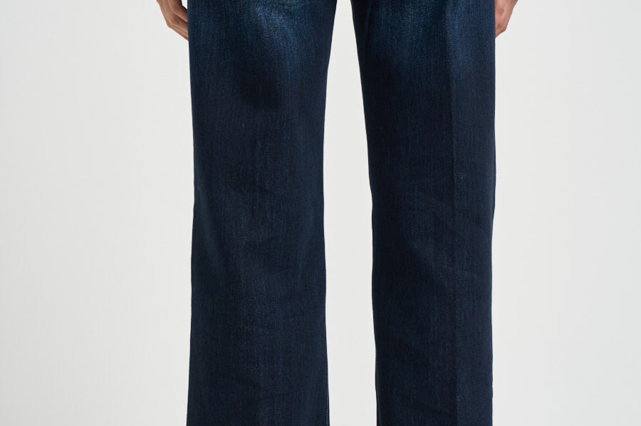 Jeans donna dritto Jacklyn in denim blu scuro DP427 DF0310DMS2 DONDUP 