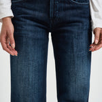 Jeans donna dritto Jacklyn in denim blu scuro DP427 DF0310DMS2 DONDUP 
