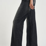 Jeans donna Jacklyn wide leg nero DP427 DFH339DMX3 DONDUP 