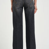 Jeans donna Jacklyn wide leg nero DP427 DFH339DMX3 DONDUP 