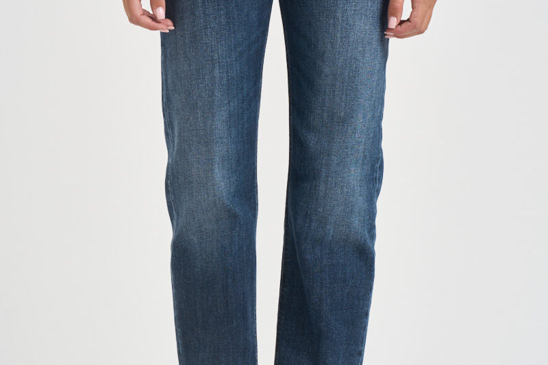 Jeans donna Icon gamba dritta blu scuro denim DP776 DS0406DMU2 DONDUP 