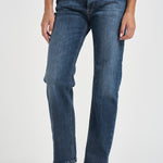 Jeans donna Icon gamba dritta blu scuro denim DP776 DS0406DMU2 DONDUP 