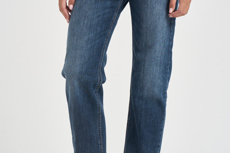 Jeans donna Icon gamba dritta blu scuro denim DP776 DS0406DMU2 DONDUP 