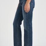 Jeans donna Icon gamba dritta blu scuro denim DP776 DS0406DMU2 DONDUP 