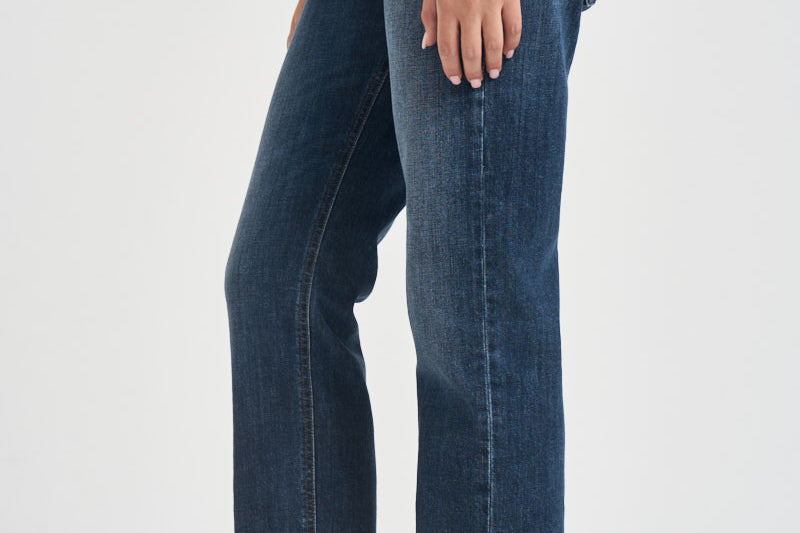 Jeans donna Icon gamba dritta blu scuro denim DP776 DS0406DMU2 DONDUP 