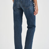Jeans donna Icon gamba dritta blu scuro denim DP776 DS0406DMU2 DONDUP 