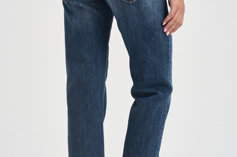 Jeans donna Icon gamba dritta blu scuro denim DP776 DS0406DMU2 DONDUP 