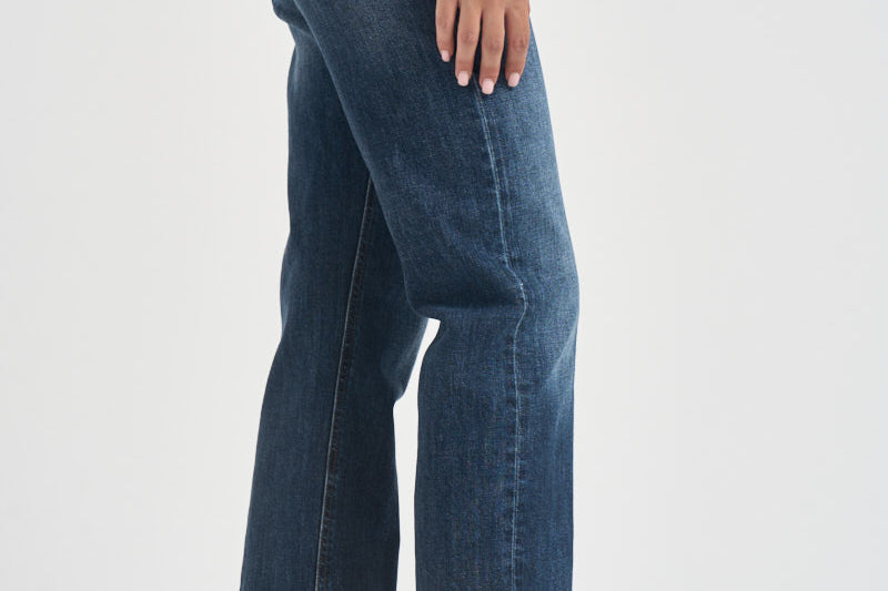 Jeans donna Icon gamba dritta blu scuro denim DP776 DS0406DMU2 DONDUP 