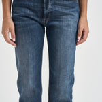 Jeans donna Icon gamba dritta blu scuro denim DP776 DS0406DMU2 DONDUP 