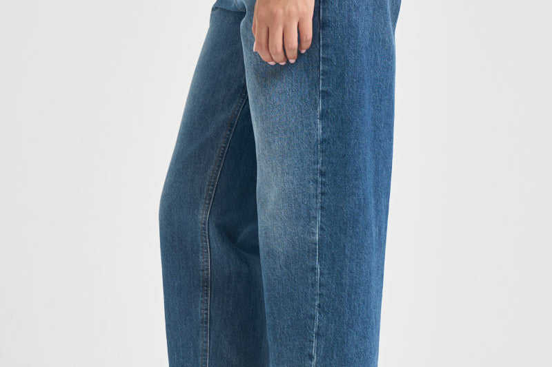 Jeans donna Bessie loose fit blu denim DP784 DFE338DMU8 DONDUP 