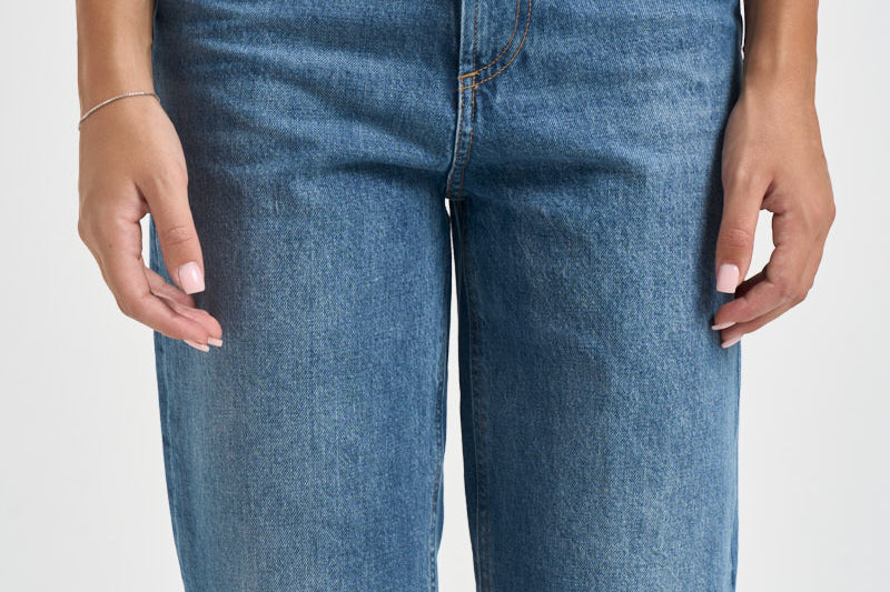 Jeans donna Bessie loose fit blu denim DP784 DFE338DMU8 DONDUP 