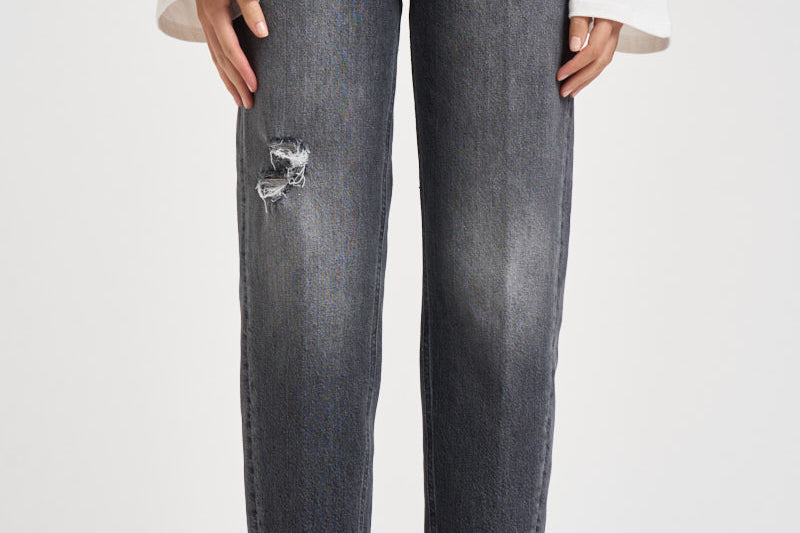 Jeans donna Bessie loose fit in denim grigi DP784 DSE377DMW4N DONDUP 
